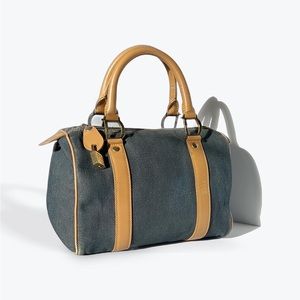 Authentic Dior Mini Denim Boston Bag